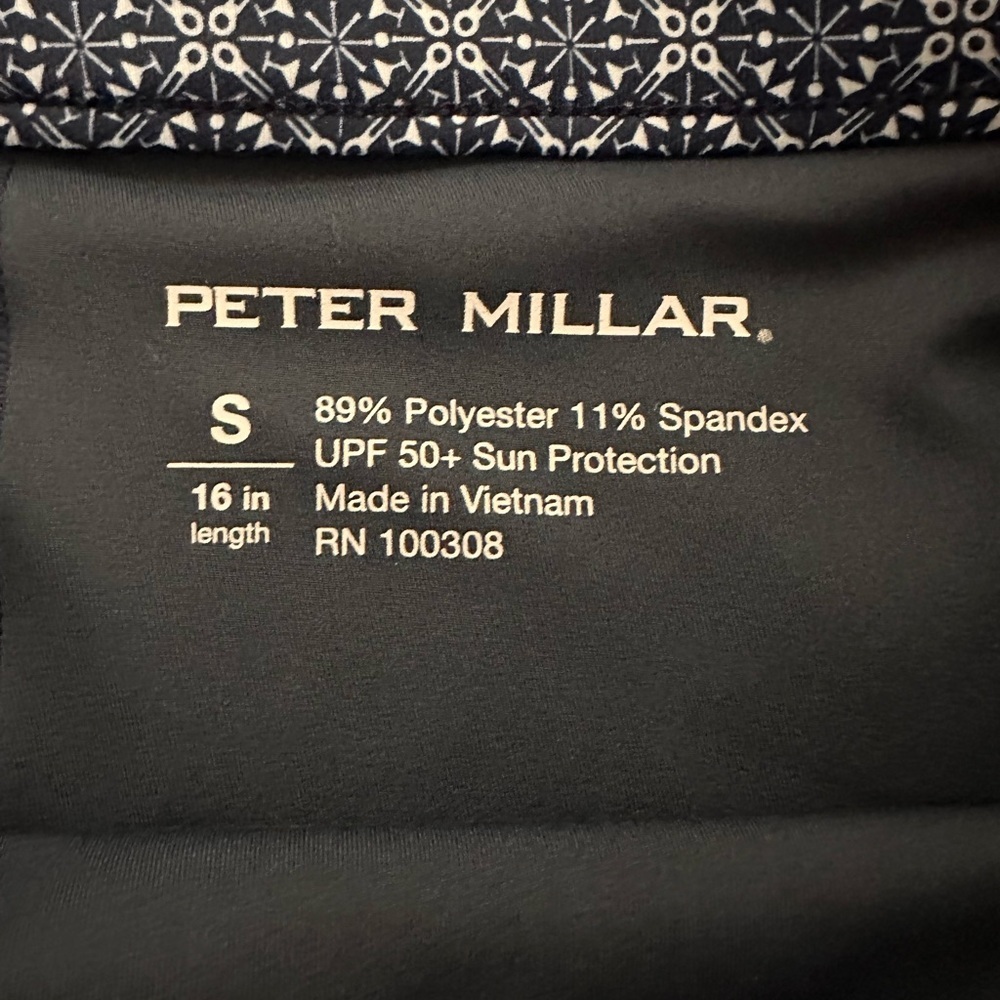 NWOT Peter Millar Alice Petal Hem Skort Skirt 16” Golf Tennis Navy Small - Picture 4 of 5